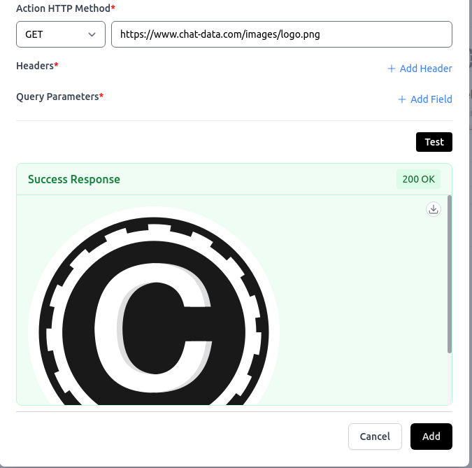 AI Actions Example Image Endpoint