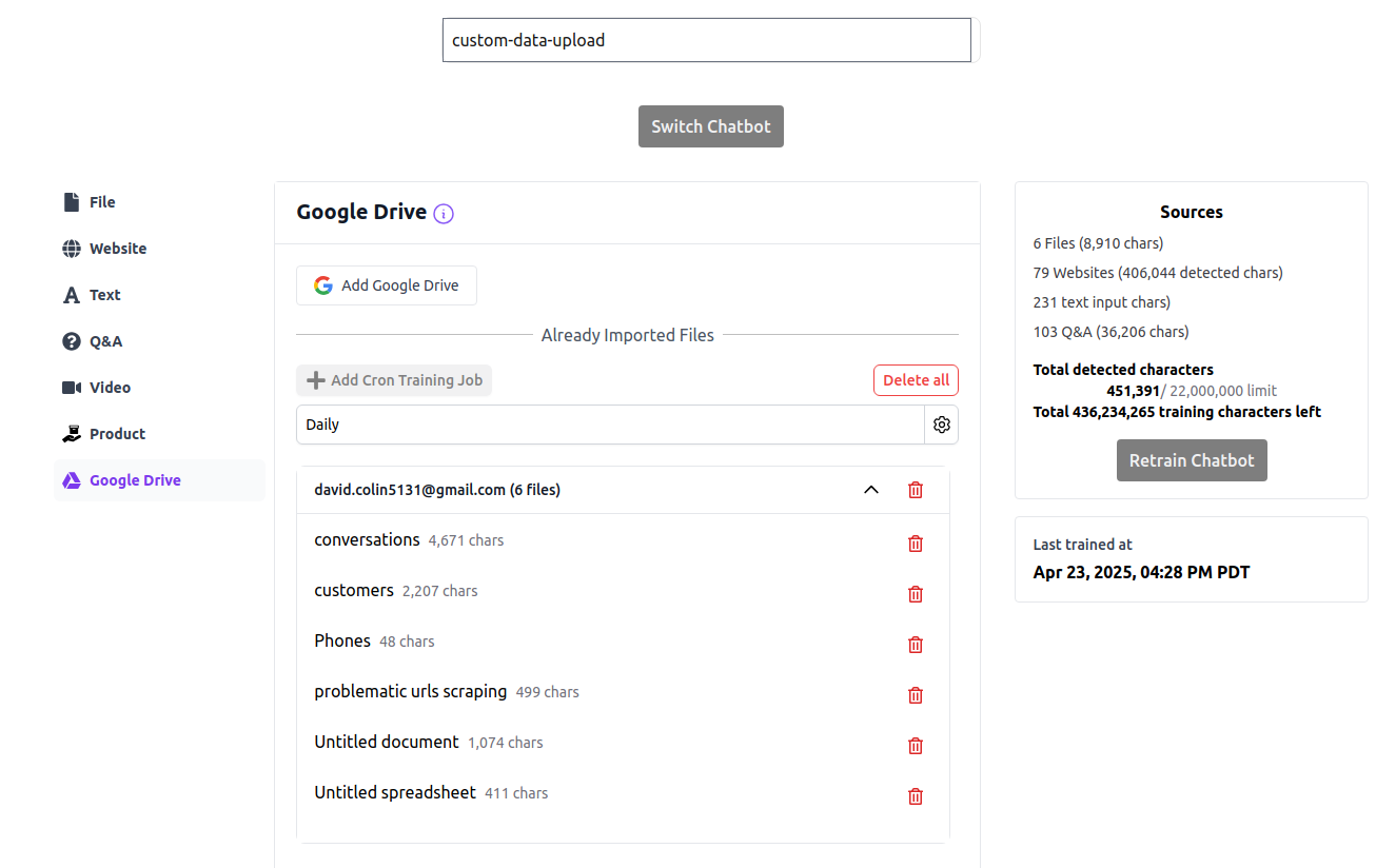 Setting up Google Drive cron job