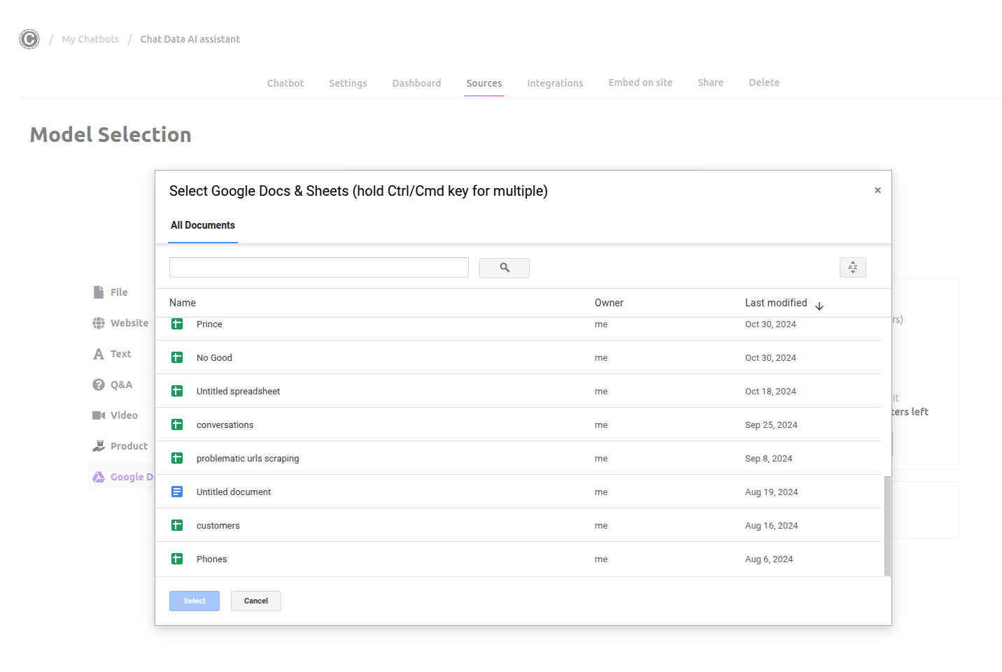 Importing files from Google Drive