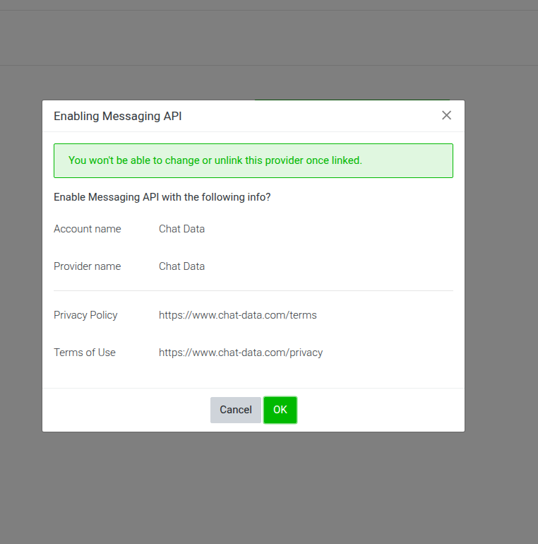 LINE Select Provider Modal