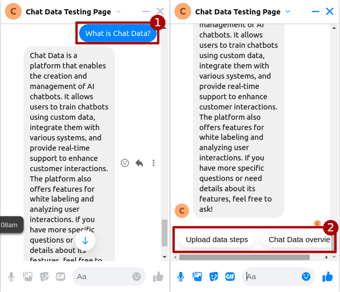 Dynamic Suggested Questions Example