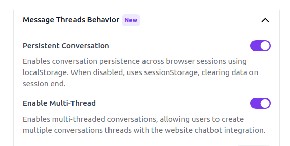 Enable Multithread Conversations