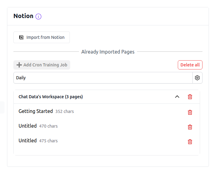 Setting up Notion pages cron job