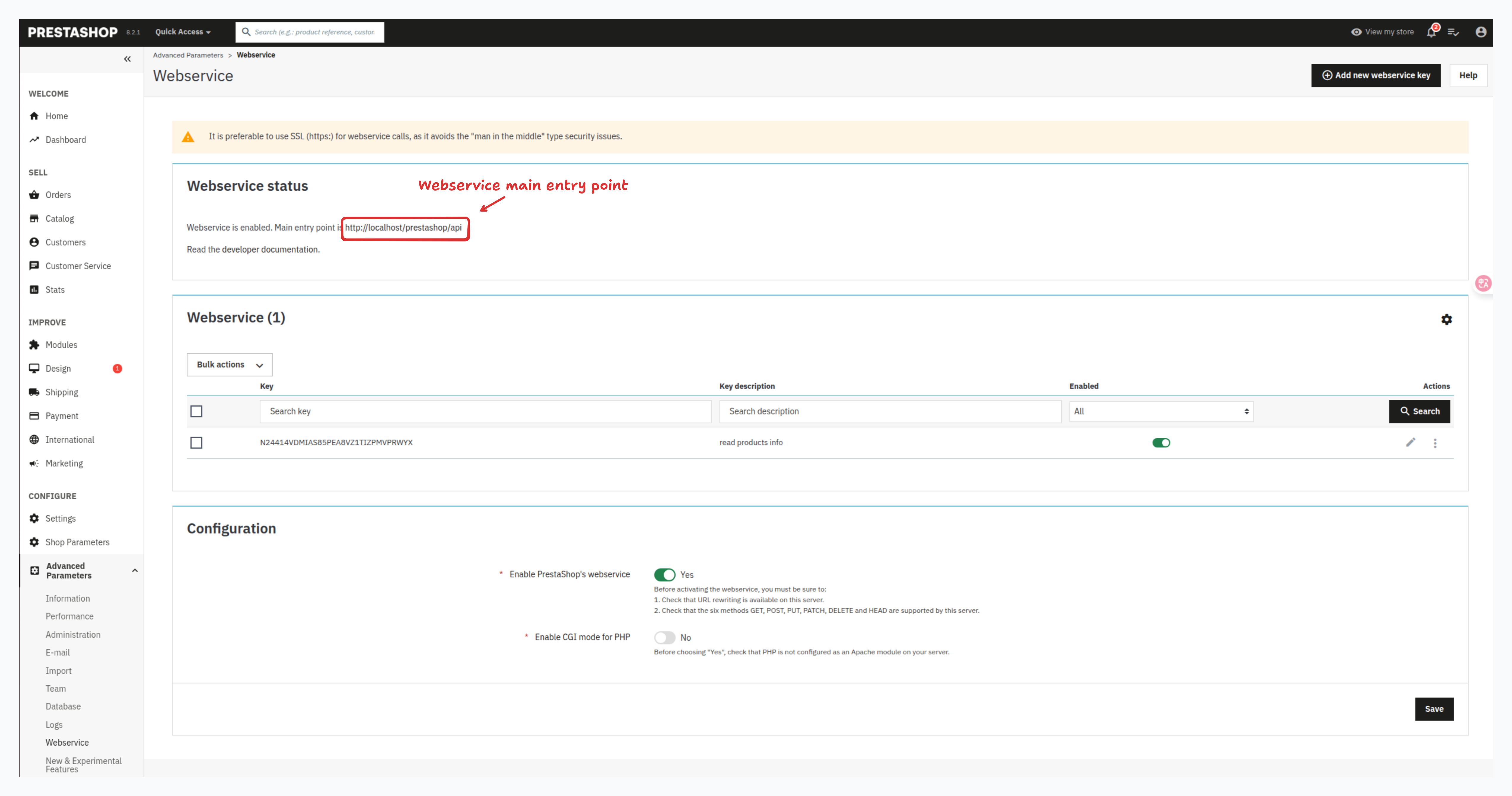 Webservice Main Entry Point