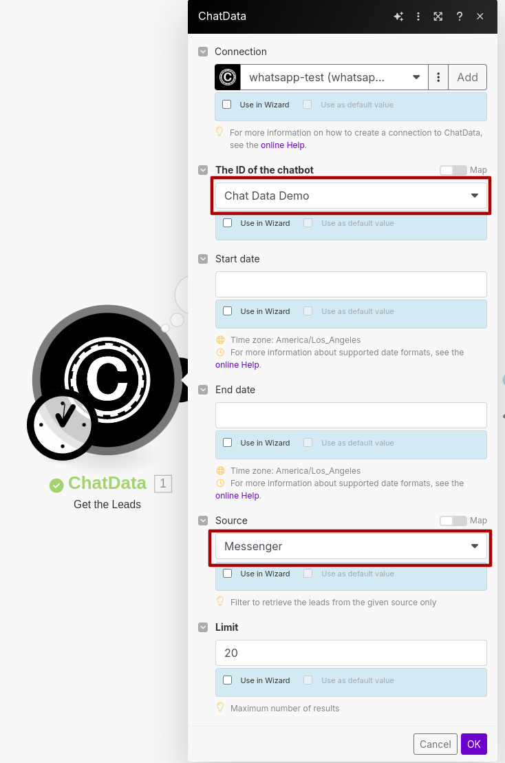 Set up the Get the Leads module