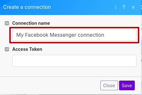 Set up the Messenger connection