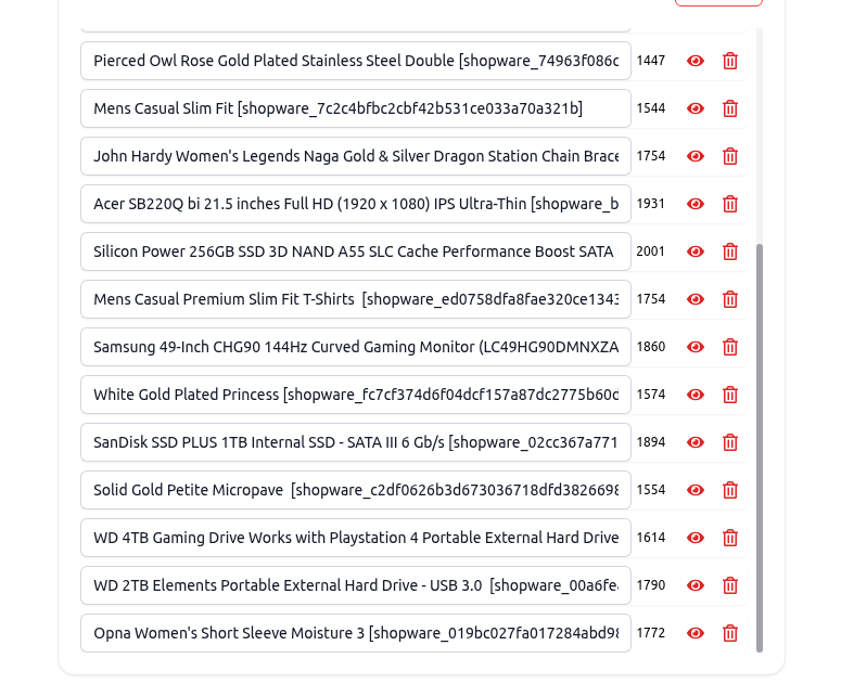 Shopware Product Sources Payload