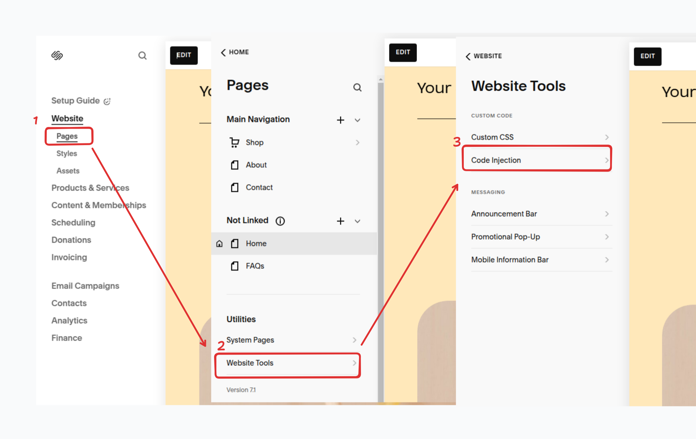 Squarespace Code Injection