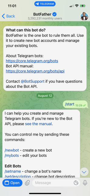 BotFather Search - Placeholder