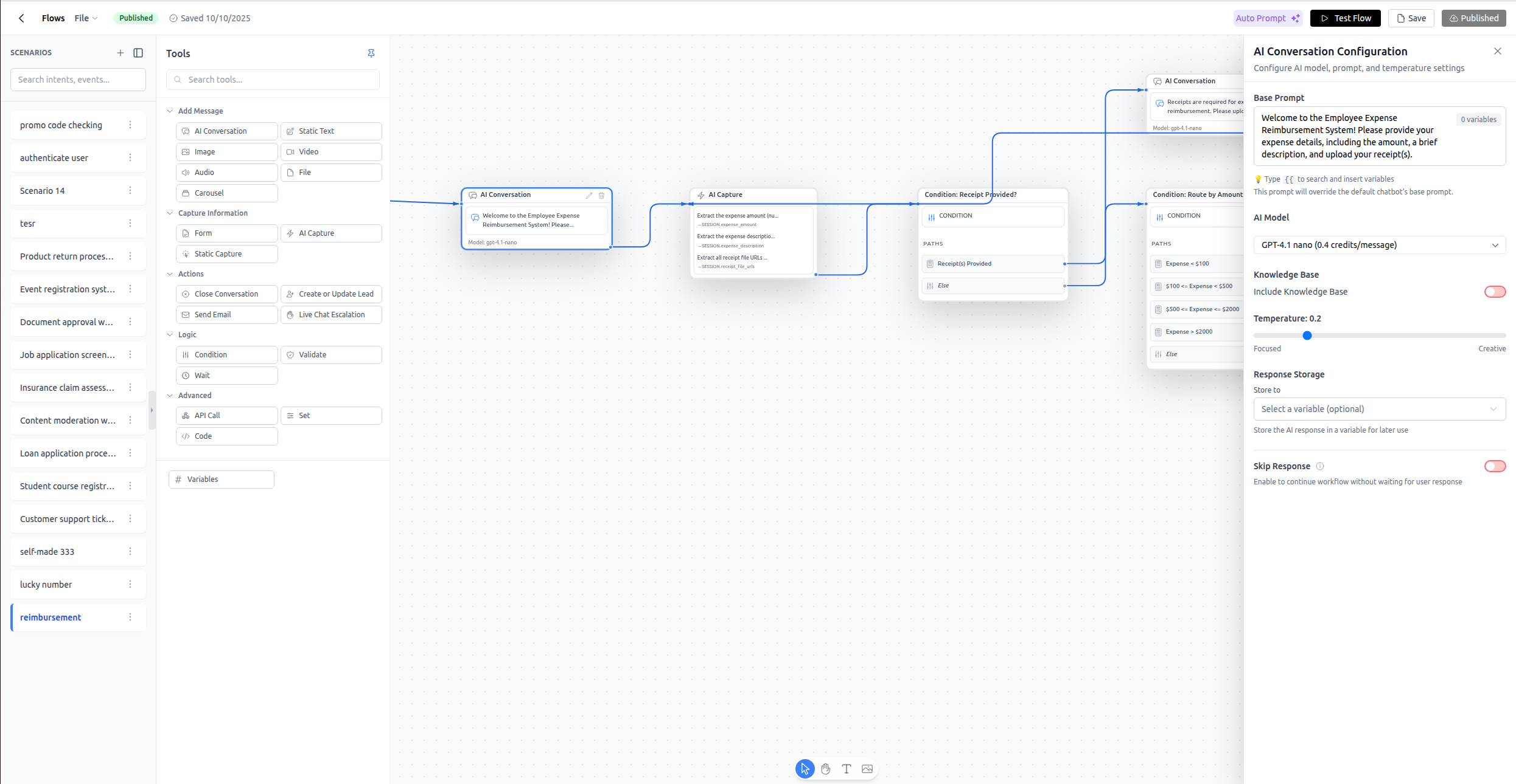 Workflow Builder Interface Overview